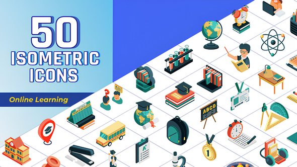 Isometric Icons Online Learning