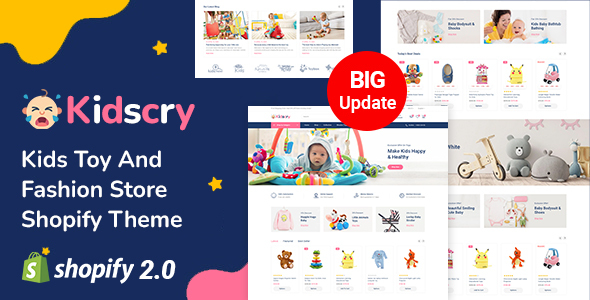 Kidscry - Kids Toy & Cloth Store Shopify 2.0 Responsive Theme