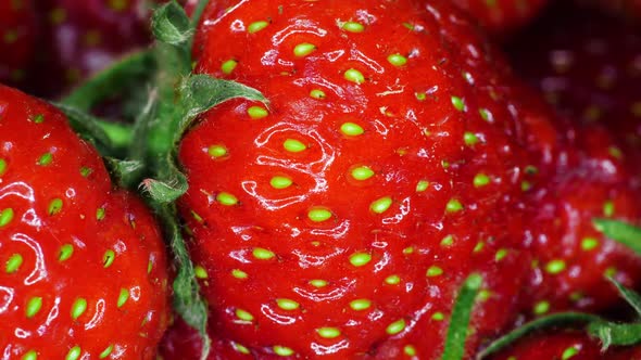 Strawberries Closeup Red Juicy Ripe Delicious Summer Berries