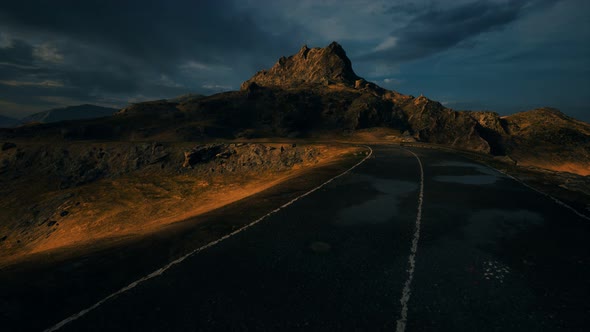 Mountain Landscapes in Scotland with Road