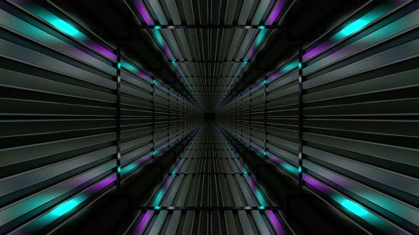 Loop Tunnel With Purple And Blue Lights alt