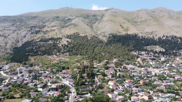 Landscape View to the Old Shkoder City in Albania