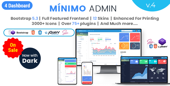 Minimo Pro - Responsive Bootstrap 5 Admin Dashboard Template