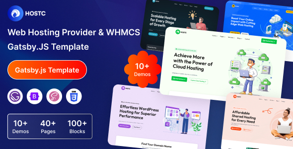 Hostc - Gatsby.js Web Hosting Provider & WHMCS Template