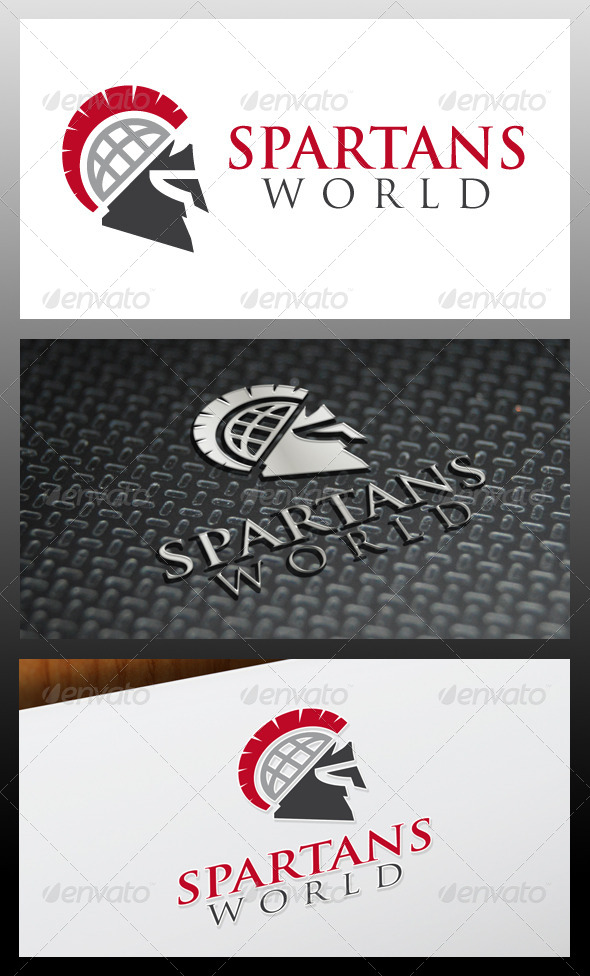 Spartans World Logo Template