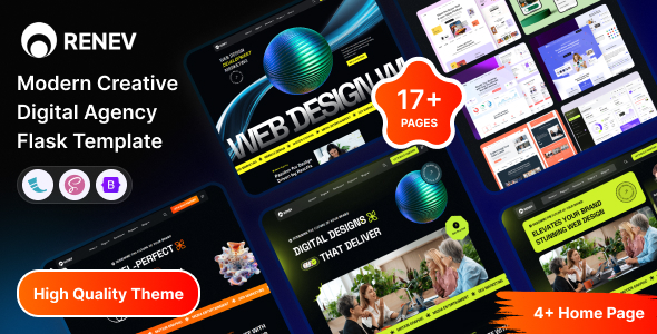 Renev - Modern Creative Digital Agency Flask Template