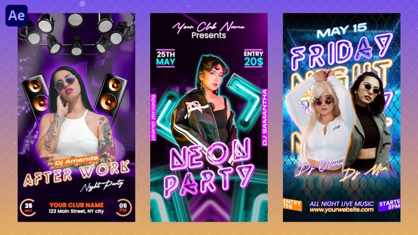 Neon Party Instagram Reels