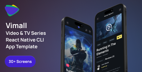 Vimall – React Native CLI Movie & TV Series App Template