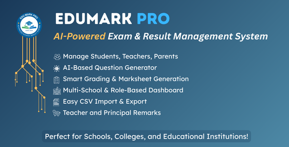EduMark – Smart School Management System | AI-Powered Exam & Result Automation