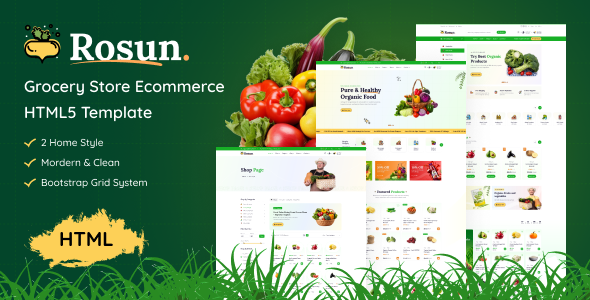 Rosun - Grocery Store Ecommerce HTML5 Template