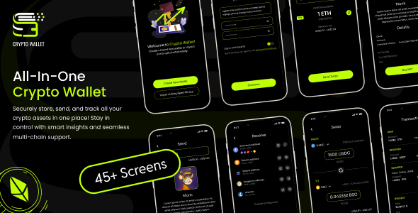 All-in-One MultiChain Crypto & NFT Wallet UI KIT In Flutter