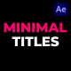 Minimal Titles - VideoHive Item for Sale