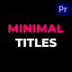 Minimal Titles - VideoHive Item for Sale