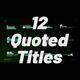 Quotes Titles 1.0 \ FCPX & Apple Motion - VideoHive Item for Sale