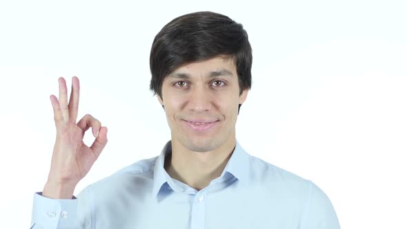 Businessman Showing Ok Sign