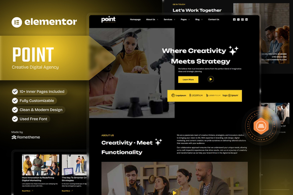 Point - Creative Digital Agency Elementor Template Kit