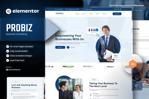 Probiz - Business Consulting Elementor Template Kit