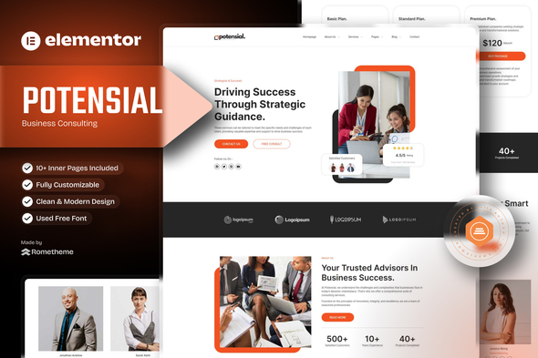 Potensial - Business Consulting Elementor Template Kit
