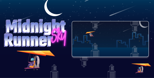 Midnight Sky Runner - HTML5 Arcade Game