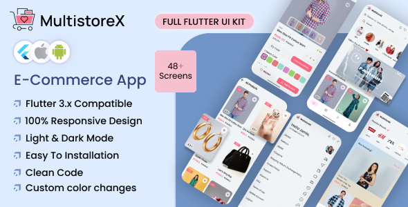 MultistoreX – Flutter App UI Kit for Ecommerce Business