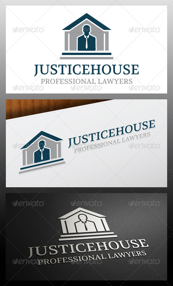 Justice House Logo Template