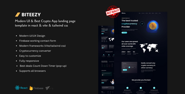 Biteezy -  The best trading cryptocurrecy landing page