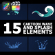 Cartoon Wave And Splash Elements | FCPX - VideoHive Item for Sale
