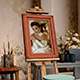 Framed canvas on decorative easel - VideoHive Item for Sale