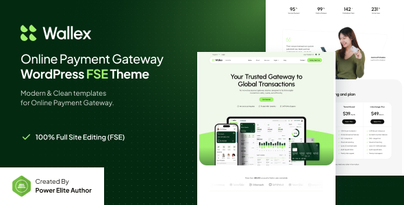 Wallex – Online Payment Gateway Gutenverse FSE WordPress Theme