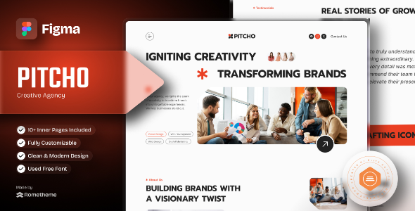 Pitcho - Creative Agency Figma Template