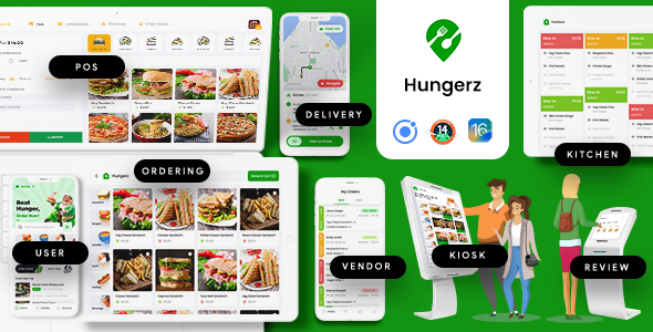 16 App Template| Food Ordering| Multi Restaurant App| Food Delivery| Restaurant POS| Ionic 8 Hungerz