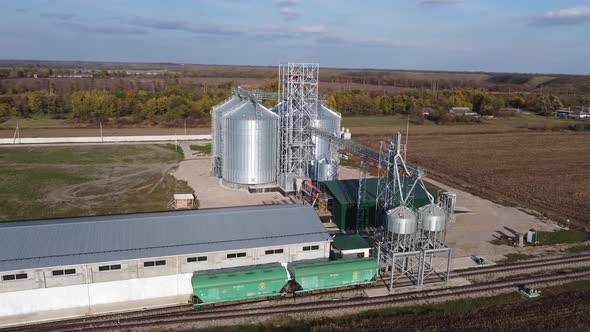 Grain Storage Aerial View
