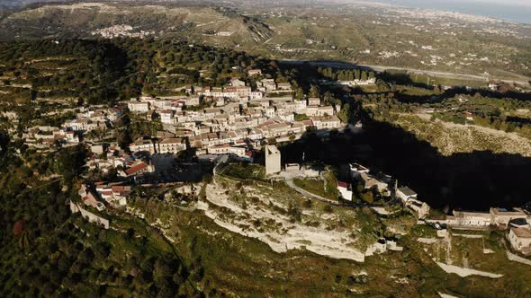 Aerial View of Ancient Italian Village