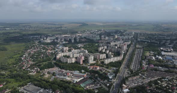 Panorama Of The City And Its Infrastructure From A Bird's Eye View