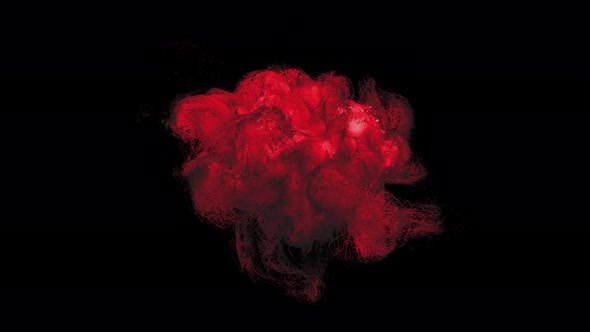 Abstract Red Smoke Turbulence Seamless Loop