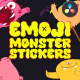 Emoji Monster Stickers for DaVinci Resolve - VideoHive Item for Sale