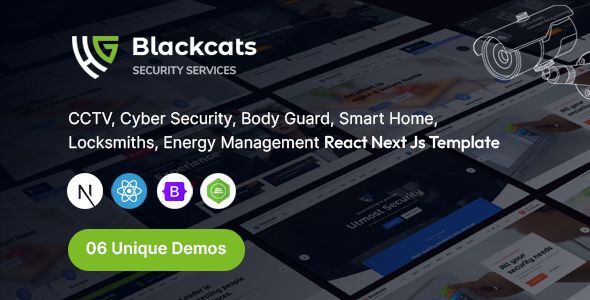 Blackcats - CCTV & Security React Next Js Template