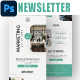 Marketing Solutions Email Newsletter PSD Template - GraphicRiver Item for Sale