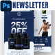 GYM Supplements Email Newsletter PSD Template - GraphicRiver Item for Sale