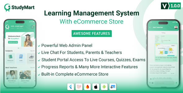 StudyMart - Complete Learning Management System with eCommerce Store