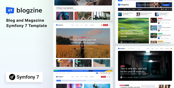 Blogzine - Blog & Magazine Symfony 7 Template