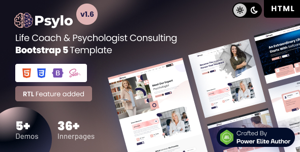 Psylo - Life Coach & Psychologist Consulting Bootstrap 5 Template