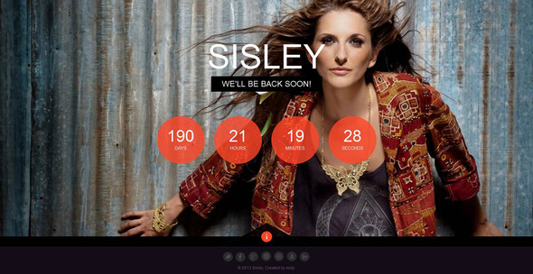 Sisley - Responsive Coming Soon Template