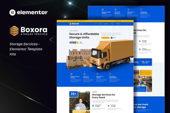 Boxora - Storage Service Elementor Template Kit