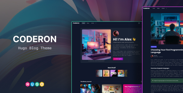 Coderon – Modern & Unique Hugo Blog Theme