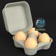 Cardboard Package For 4 Eggs - 3DOcean Item for Sale