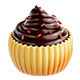 3D Render of a Chocolate Cupcake with Frosting - 3DOcean Item for Sale