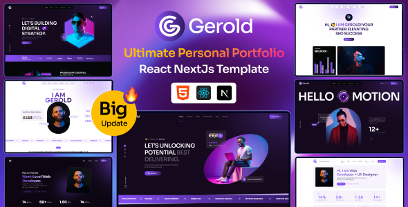 Gerold - Personal Portfolio React NextJs Template