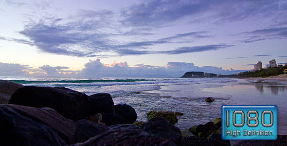 Beach Sunrise Rolling Waves