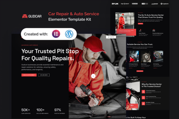 Gudcar - Car Repair & Auto Service Elementor Template Kit